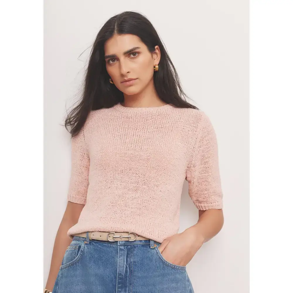 Mint Velvet Pink Cotton Blend Knit Top